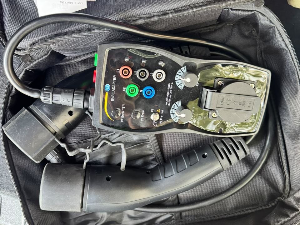 PCE-EVSE 300 charge simulator in its site case, used by D-Voltaris